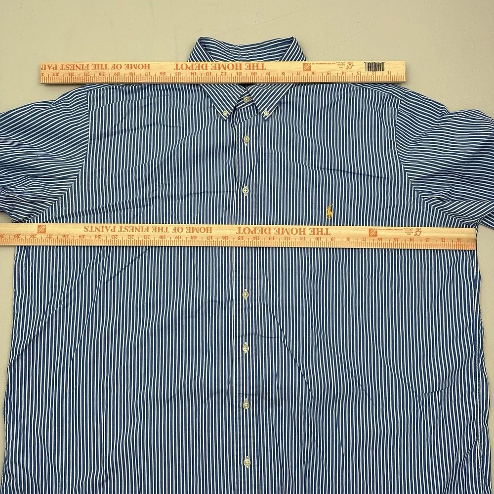 Lot of 3 Polo Ralph Lauren Button Down Dress Shirt Men 2XB Big Blue Plaid Stripe